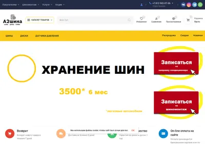 Снимок главной страницы a2shina.ru