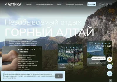 Снимок главной страницы altika-altay.ru