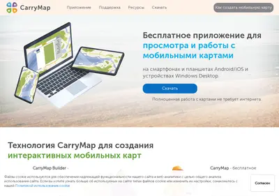 Снимок главной страницы carrymap.ru