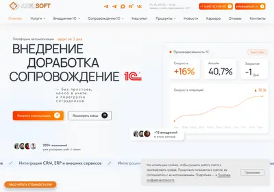 Снимок главной страницы axelsoft.ru