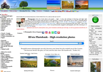 Снимок главной страницы bfoto.ru