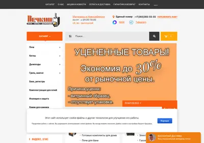 Снимок главной страницы 100pechei.ru