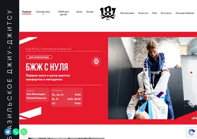 Снимок главной страницы 187bjj.ru