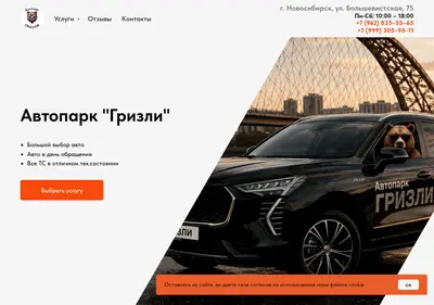 Снимок главной страницы autoparkgrizzly.ru