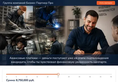 Снимок главной страницы businesspartner-pro.ru