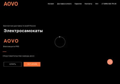 Снимок главной страницы aovo-russia.ru