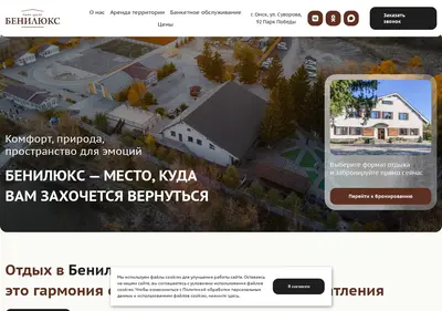Снимок главной страницы benelux55.ru