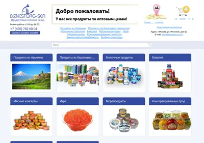Снимок главной страницы biznestorg-sea.ru
