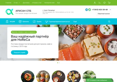 Снимок главной страницы arisanspb.ru