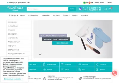 Снимок главной страницы chistovie63.ru