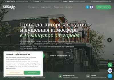 Снимок главной страницы aviator52.ru
