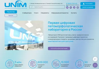 Снимок главной страницы unim.su