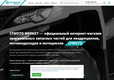 Снимок главной страницы cfmoto-market.ru