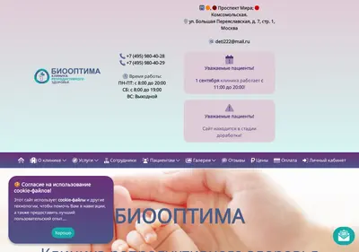 Снимок главной страницы bio-optima.ru