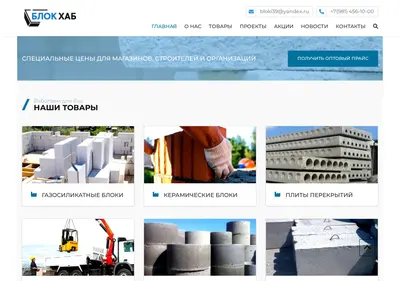 Снимок главной страницы blockhub39.ru