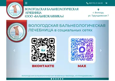 Снимок главной страницы balneovologda.ru