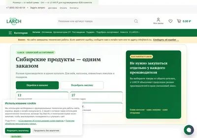 Снимок главной страницы larch.su
