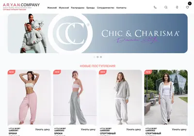 Снимок главной страницы aryancompany.ru