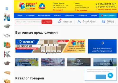 Снимок главной страницы belbaza31.ru