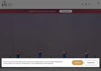 Снимок главной страницы balletacademy.ru