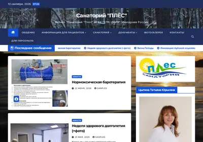 Снимок главной страницы sanples.su