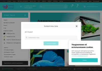 Снимок главной страницы aqua-area.ru