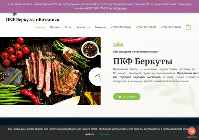 Снимок главной страницы berkuty-vtk.ru