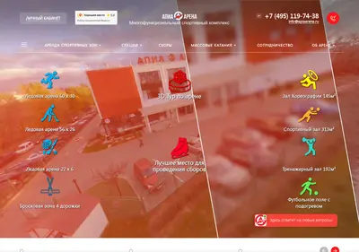 Снимок главной страницы apiaarena.ru