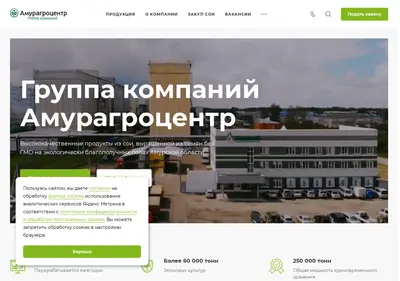 Снимок главной страницы amuragro.ru
