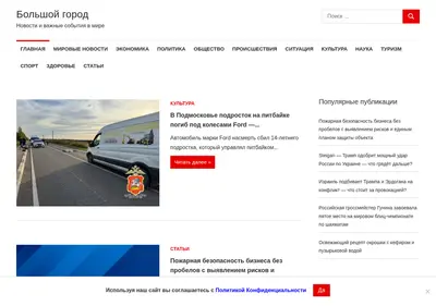Снимок главной страницы bgnsk.ru