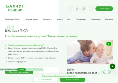 Снимок главной страницы balchugclinic.ru