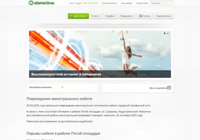 Снимок главной страницы dataline.ru