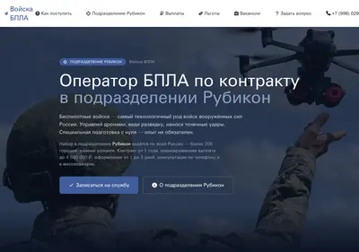 Снимок главной страницы bpla-rubikon.ru