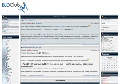 Снимок главной страницы bjdclub.ru