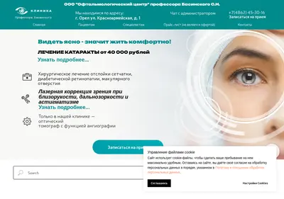 Снимок главной страницы basinorel.ru