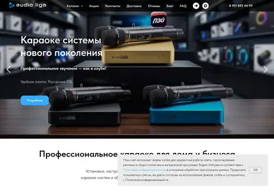 Снимок главной страницы audioliga.ru