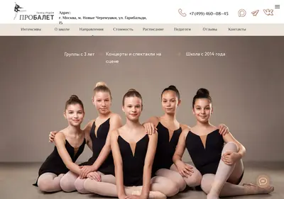 Снимок главной страницы balletpro.ru