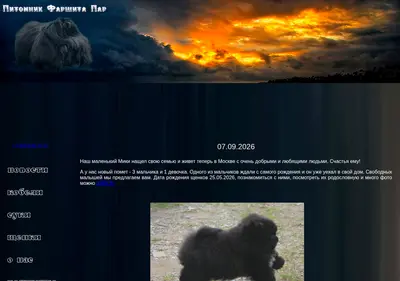 Снимок главной страницы pekingese.su