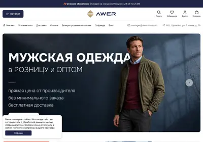 Снимок главной страницы awer-russia.ru