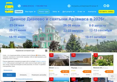 Снимок главной страницы chemodan-turov.ru