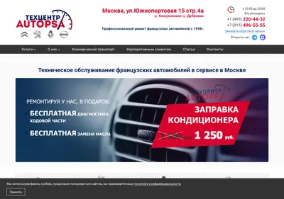 Снимок главной страницы autopsa.ru