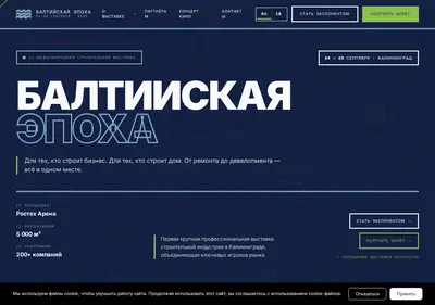 Снимок главной страницы baltiya-expo.ru