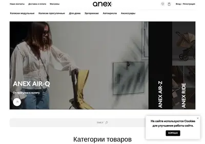 Снимок главной страницы anex-online.ru