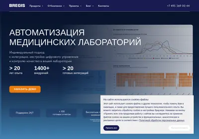 Снимок главной страницы bregis.ru