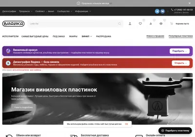 Снимок главной страницы vidika.su