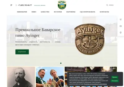 Снимок главной страницы ayinger.su
