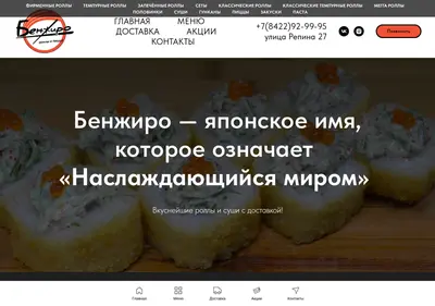 Снимок главной страницы benjiro73.ru