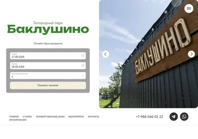 Снимок главной страницы baklushino.ru