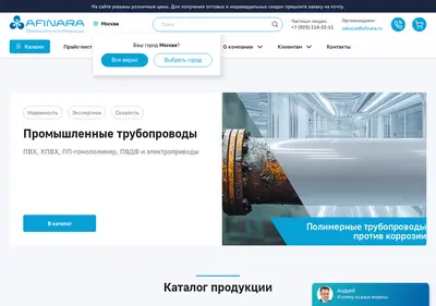 Снимок главной страницы afinara.ru