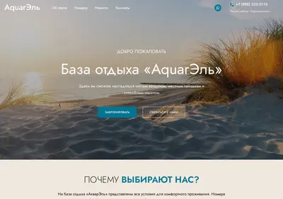 Снимок главной страницы akvar-el.ru